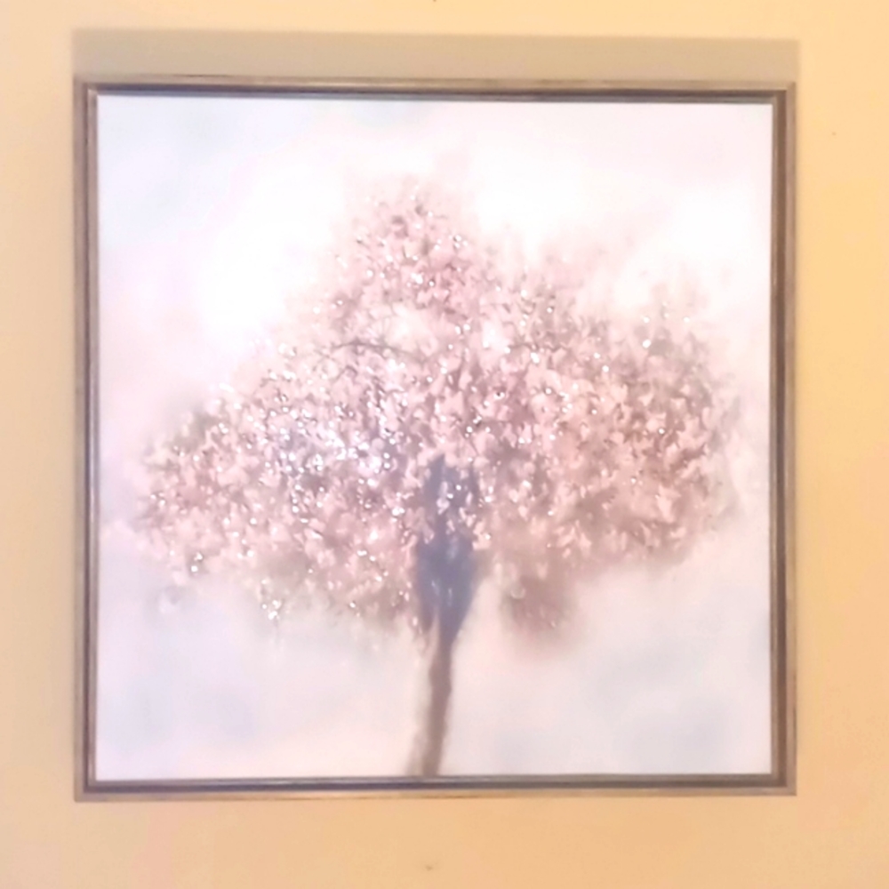 pier 1 painting w glitter new condition on art side